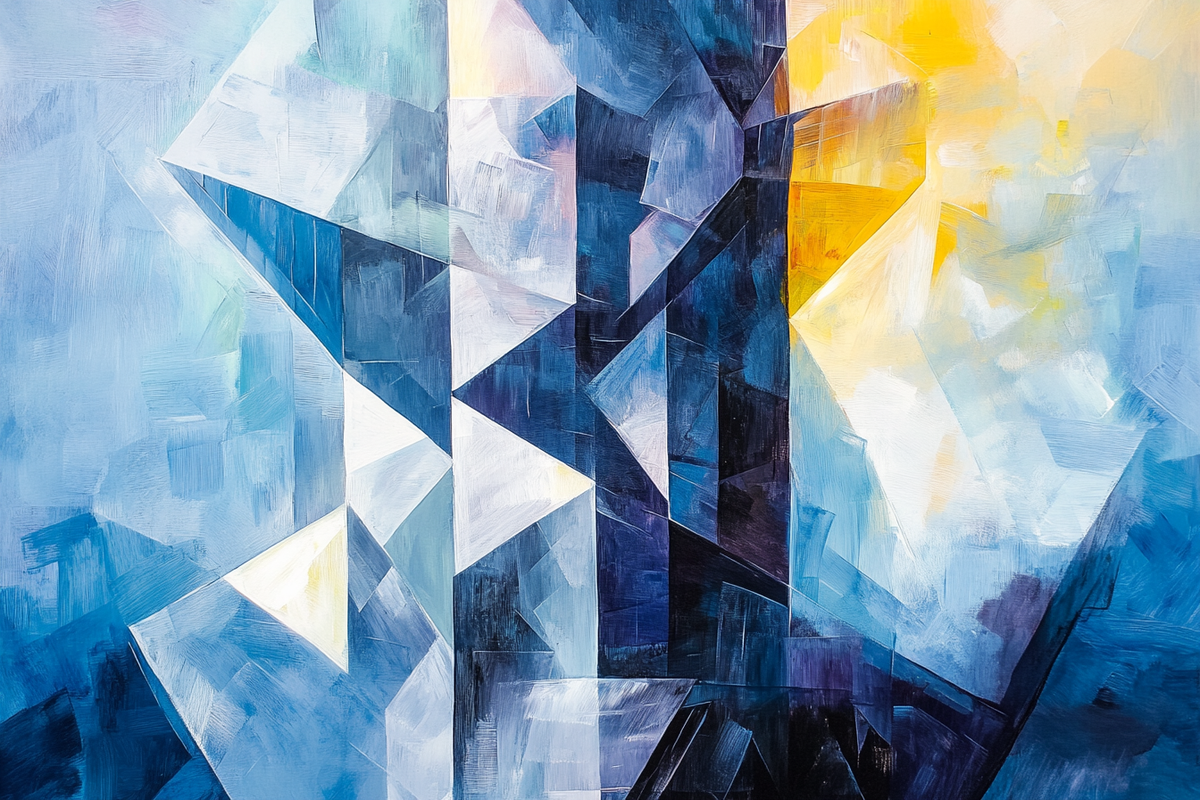 Geometric Tower Canvas