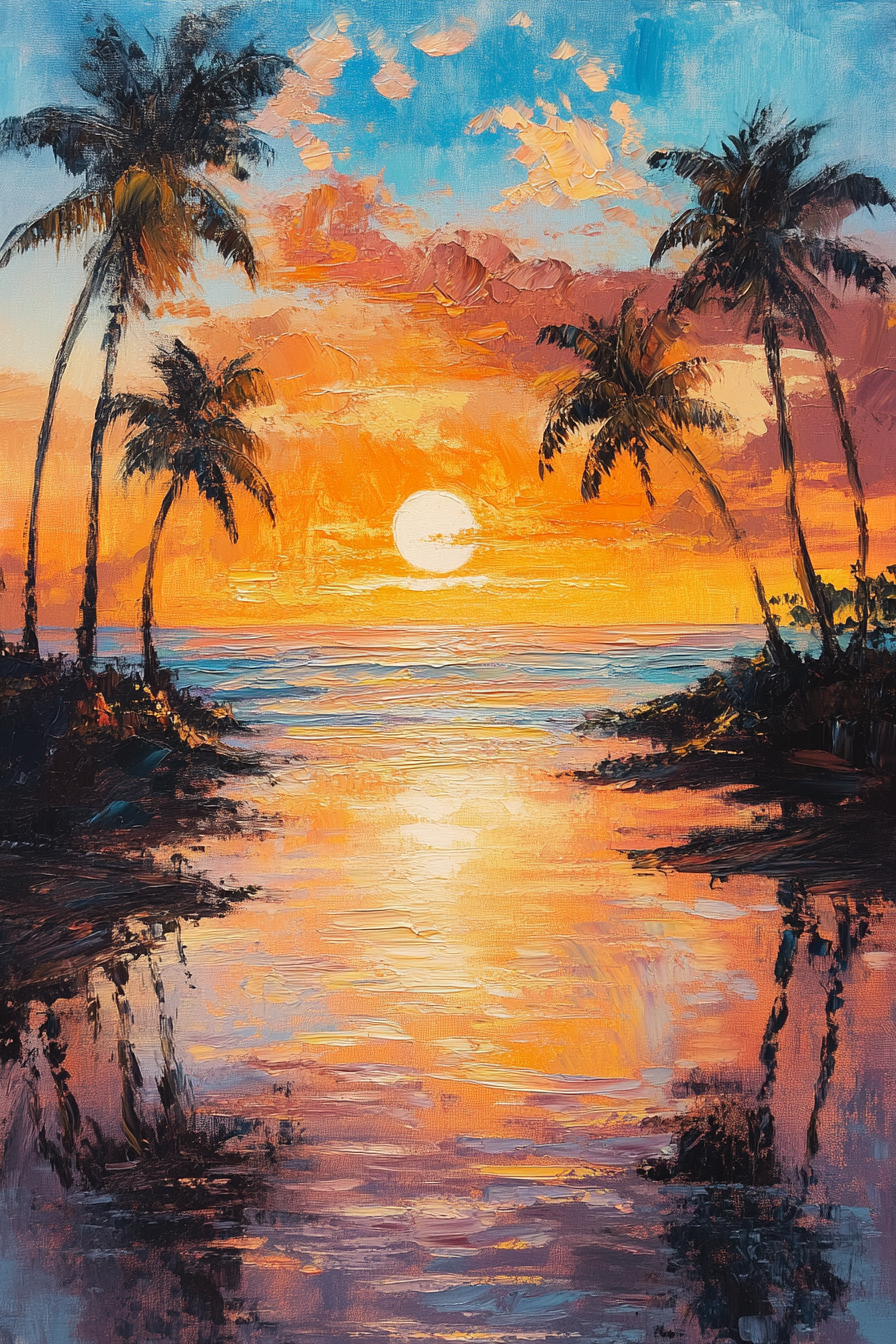 Golden Hour Beach Canvas