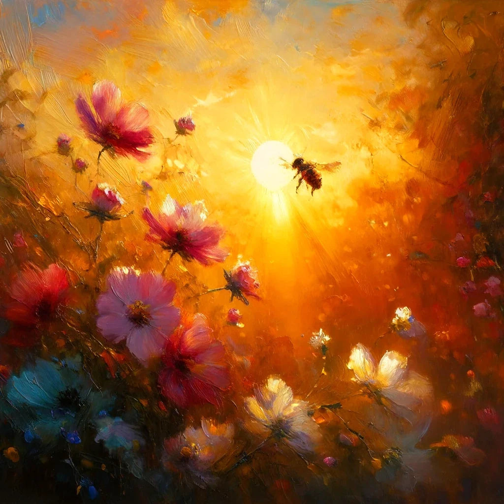 Golden Hour Bee Canvas