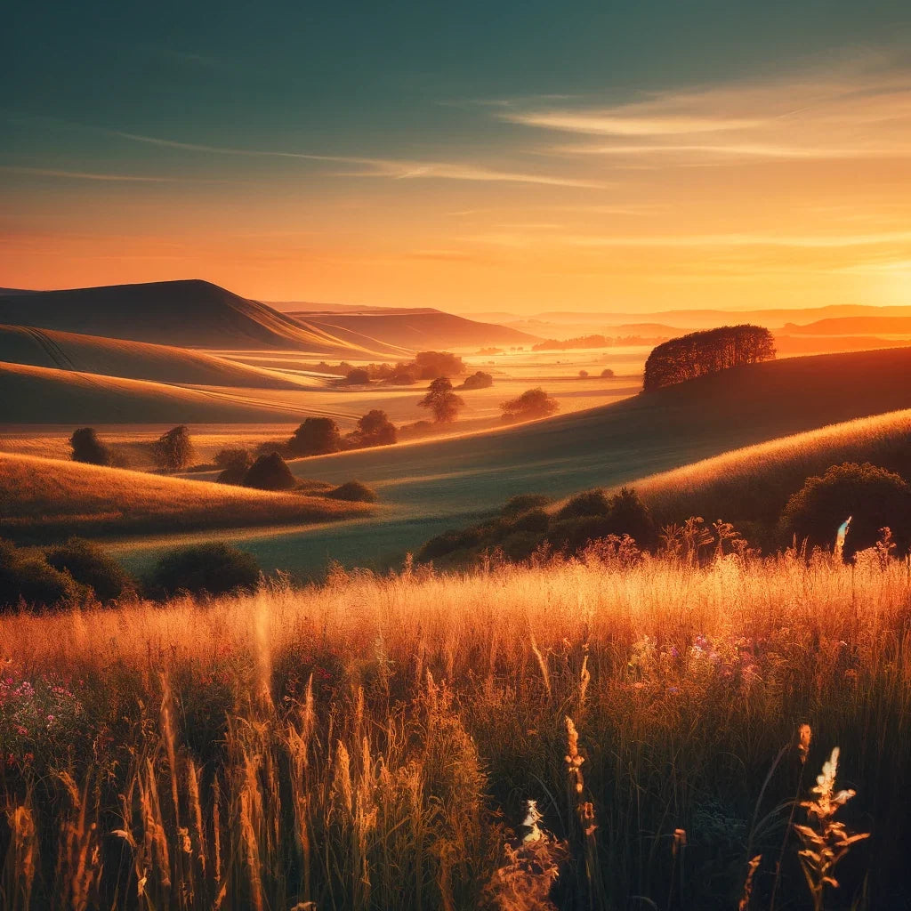Golden Sunset Hills Canvas