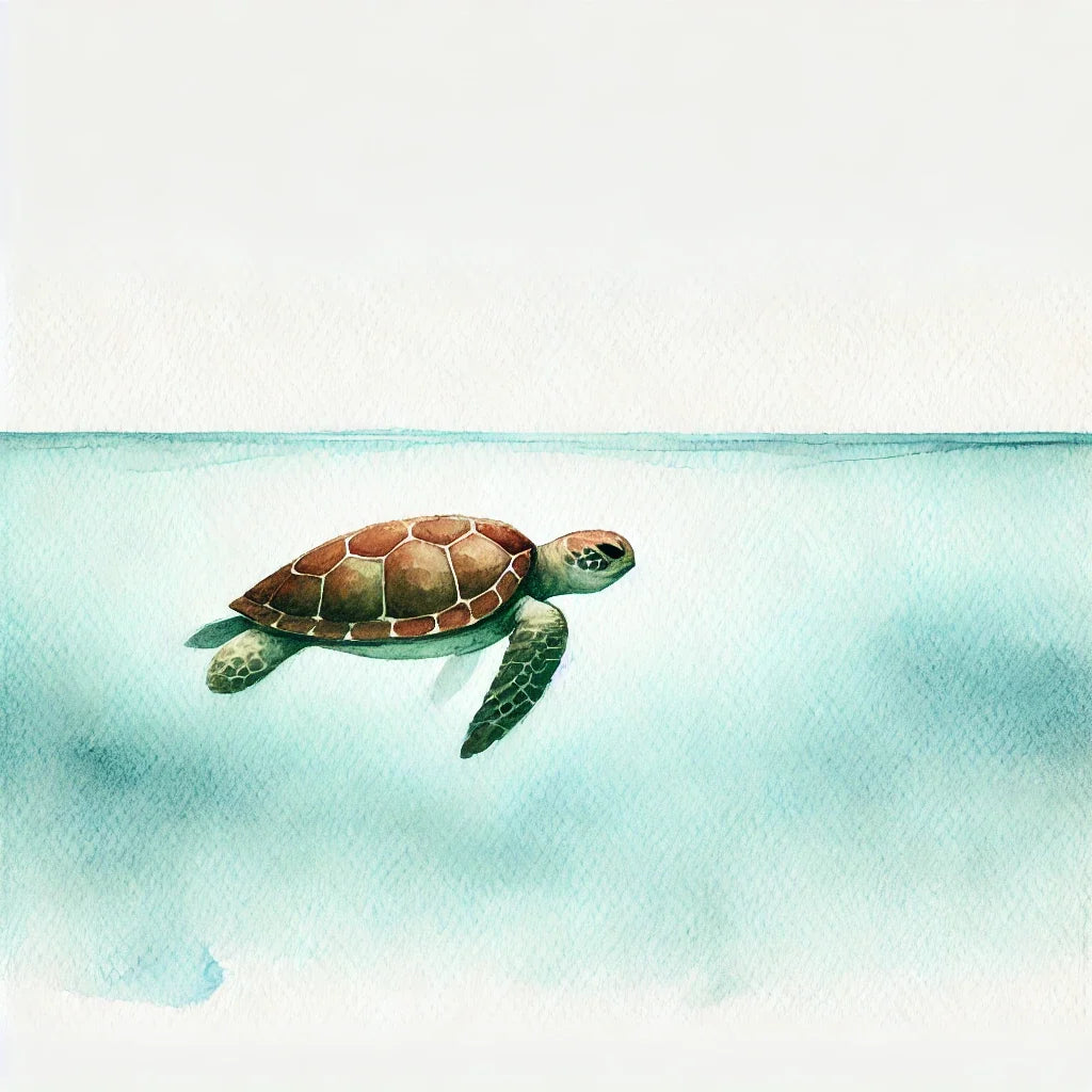 Graceful Turtle Ocean Canvas