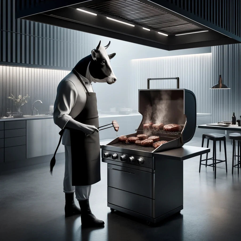 Grill Master Cow Canvas