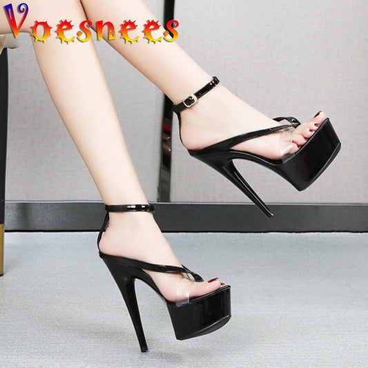 Women's Strappy Platform High-Heel Sandals