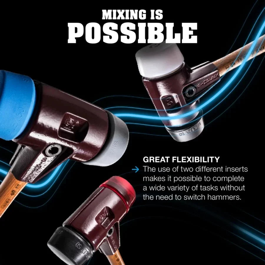 Halder Simplex soft-face mallet, cast iron housing - "Stand-Up" / Superplastic