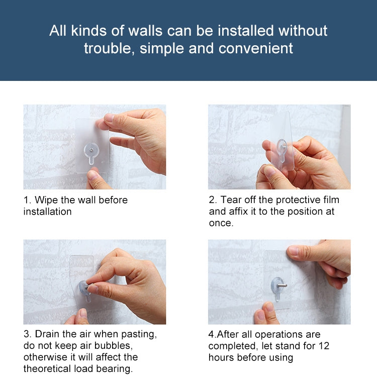 Screw Sticky Hook Wall Hanging Punch-free Wall Sticker Hook, Screw Length: 10mm, 10mm