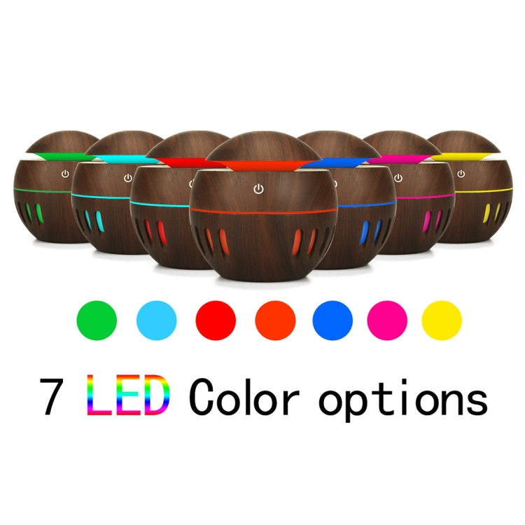 Wood Grain USB Hollowed-out Humidifier Seven Color Aromatherapy Lamp Automatic Alcohol Sprayer with Remote Control(Sky Blue), HC0372A, HC0372B, HC0372C, HC0372D, HC0372F, HC0372G, HC0372H, HC0372I, HC0372J, HC0372K