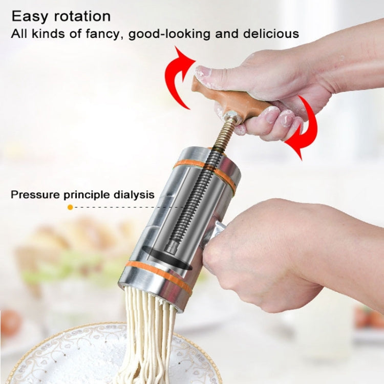 3 Molds Household Manually Small Stainless Steel Pressing Style Handhold Noodle Machine, 3 Molds