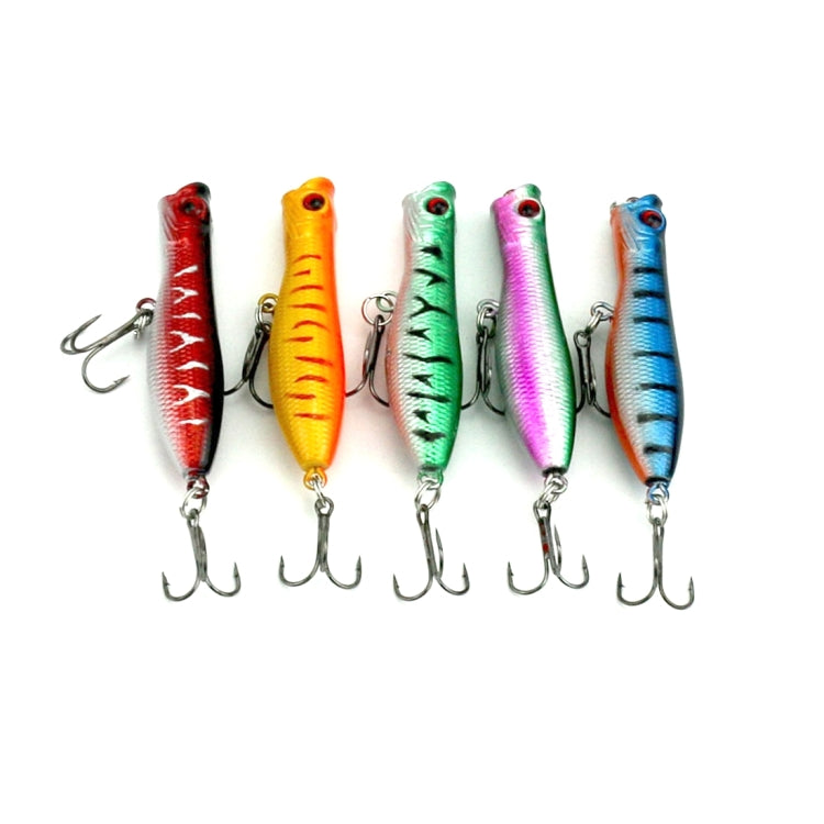 HENGJIA Artificial Fishing Lures Popper Bionic Fishing Bait with Hooks, Length: 6 cm, Random Color Delivery, Length: 6 cm