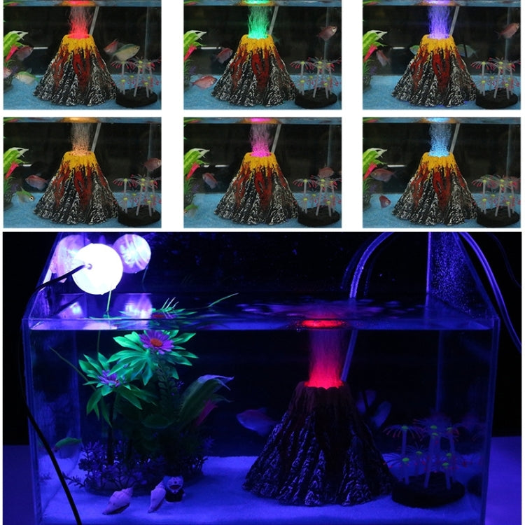 Artificial Tree Plant Grass Fish Tank Decoration Volcano Rock Landscape, Creative Rockery Resin Ornaments Aquarium Air Pump, Size: L, 15*9.5*3.3 cm, Size: L, 15*9.5*3.3 cm