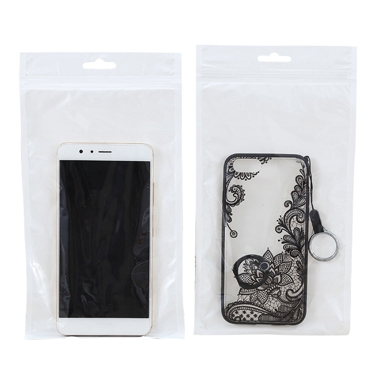 100 PCS 22cm x 30cm Hang Hole Clear Front White Pearl Jewelry Zip Lock Packaging Bag, Custom Printing and Size are welcome, 22*30cm