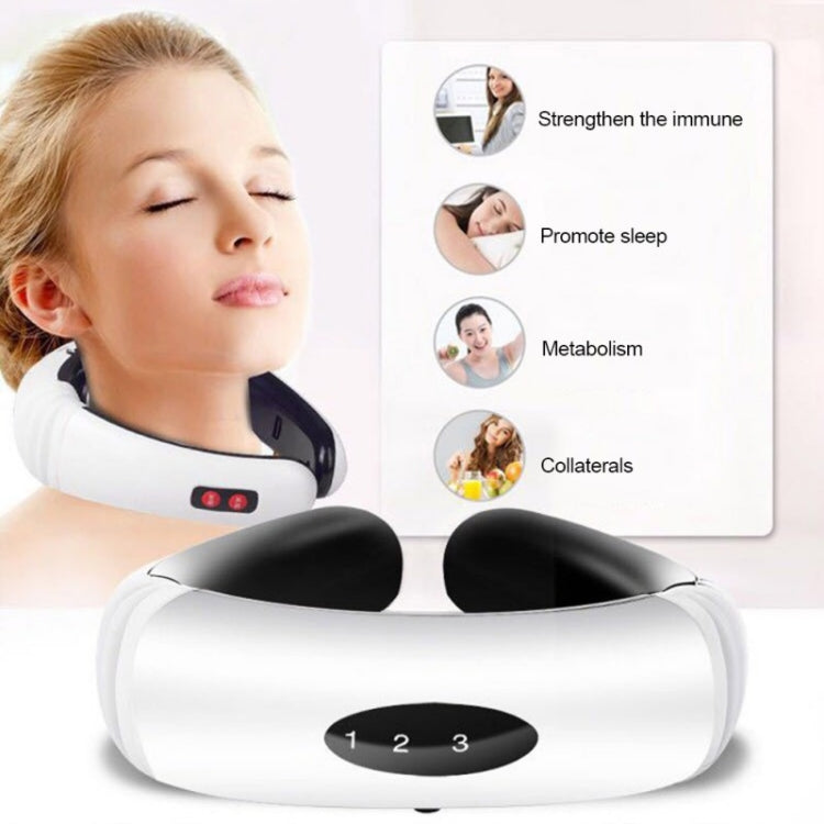 Household Electric Pulse Shock Neck Massager Intelligent Body Massager, Battery Powered (Not Include Battery), Old Battery Power
