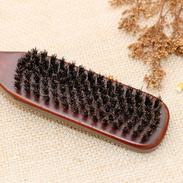 Wooden Handle Boar Brush Cleaning Hair Men Beard Brush Anti-static Barber Shop Hair Styling Comb Shaving Tools, Beard Brush