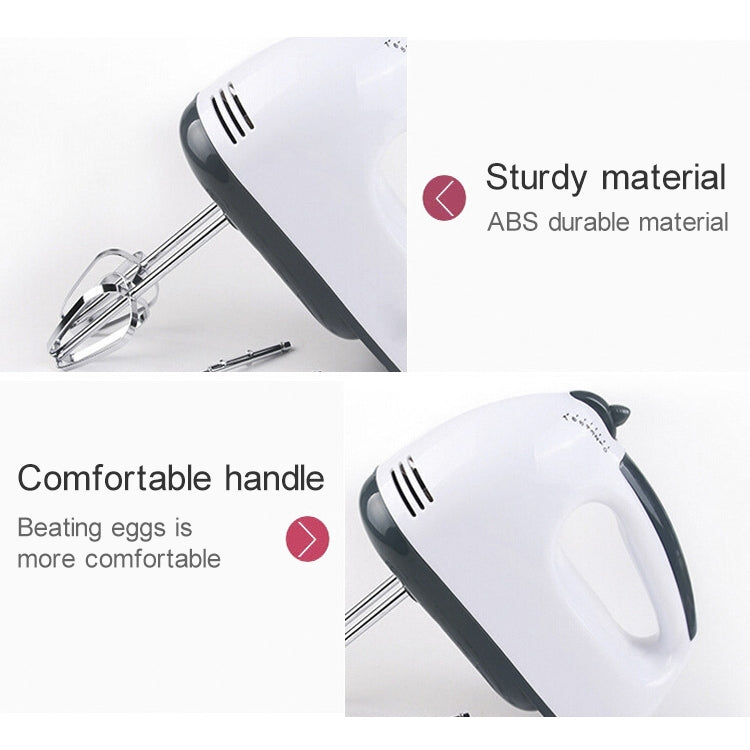 KN007364 100W Household Seven-speed Adjustable Handheld Electric Egg Beater, EU Plug, KN007364