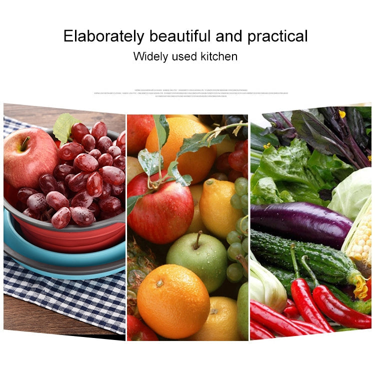 Creative Folding Vegetables Fruits Storage Basket Organizer Drain Basket, S, Size: 24.5*20*9cm, Size: S
