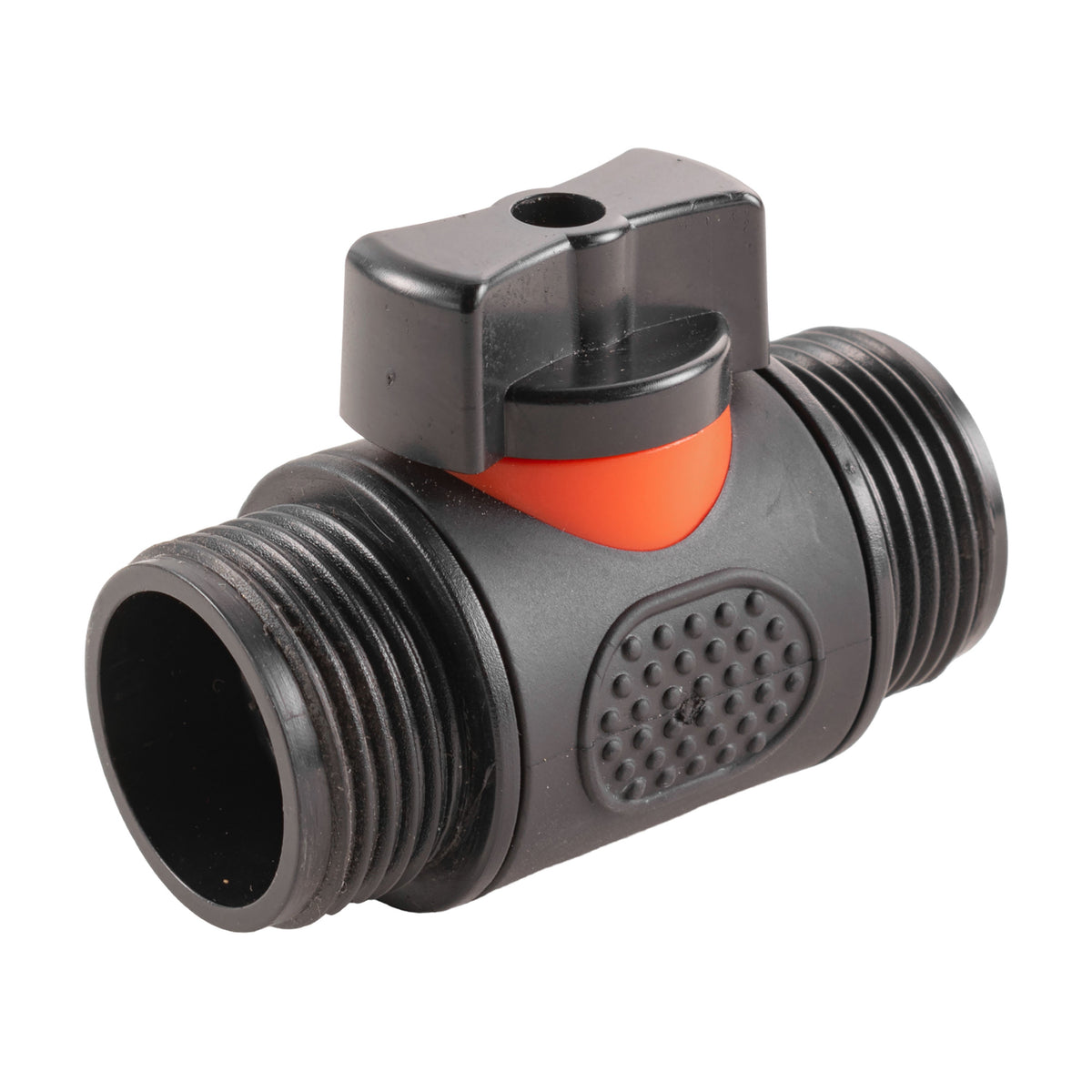 Hose Connector Blue with In-Line BSPM Valve and 20mm Barbed Straight