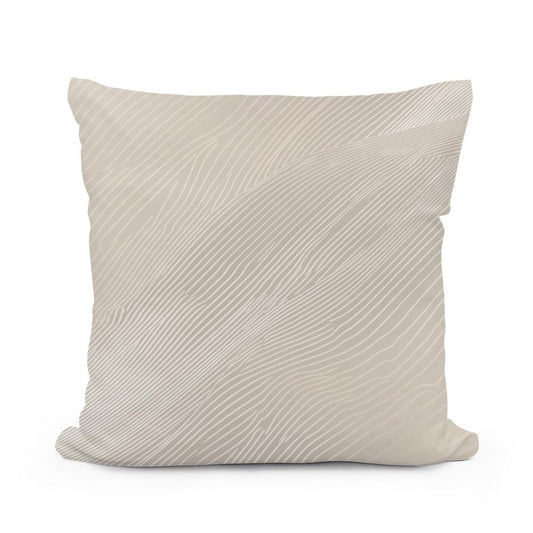 Light Taupe Micro Line Cotton Cushion