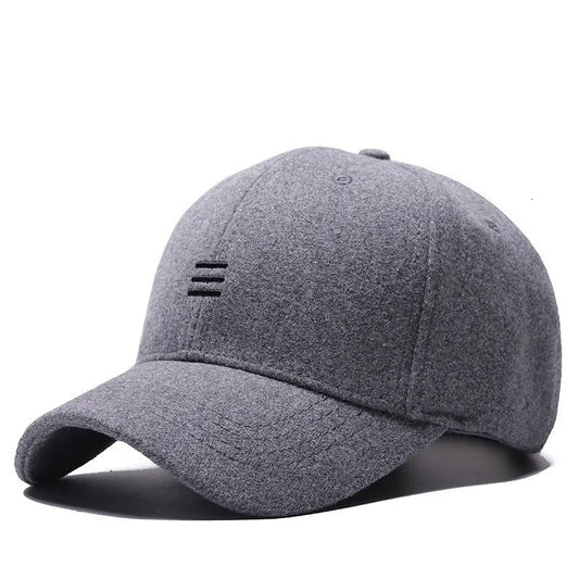 Men's Winter Wool Baseball Cap – 55–65 cm