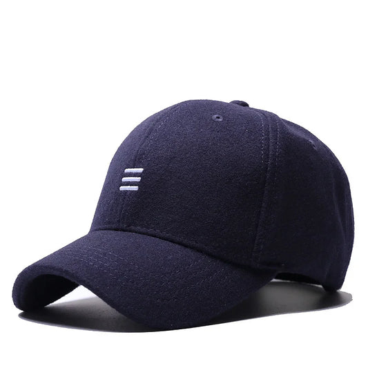 Men's Winter Wool Baseball Cap – 55–65 cm