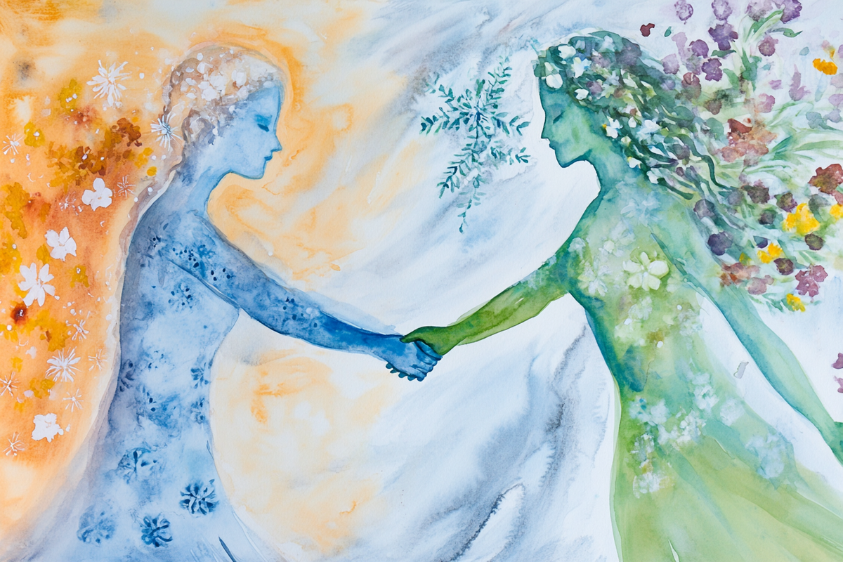 Handshake of Seasons Canvas