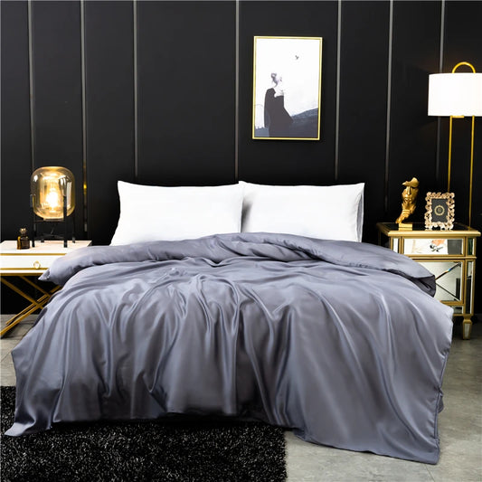 Plain-Dyed Silk Duvet Cover – Multiple Sizes & Colours