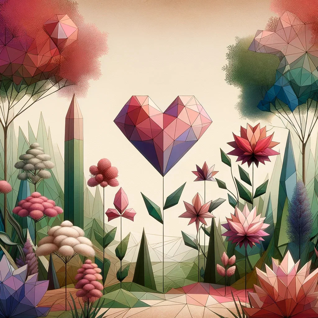 Heart Bloom Garden Canvas
