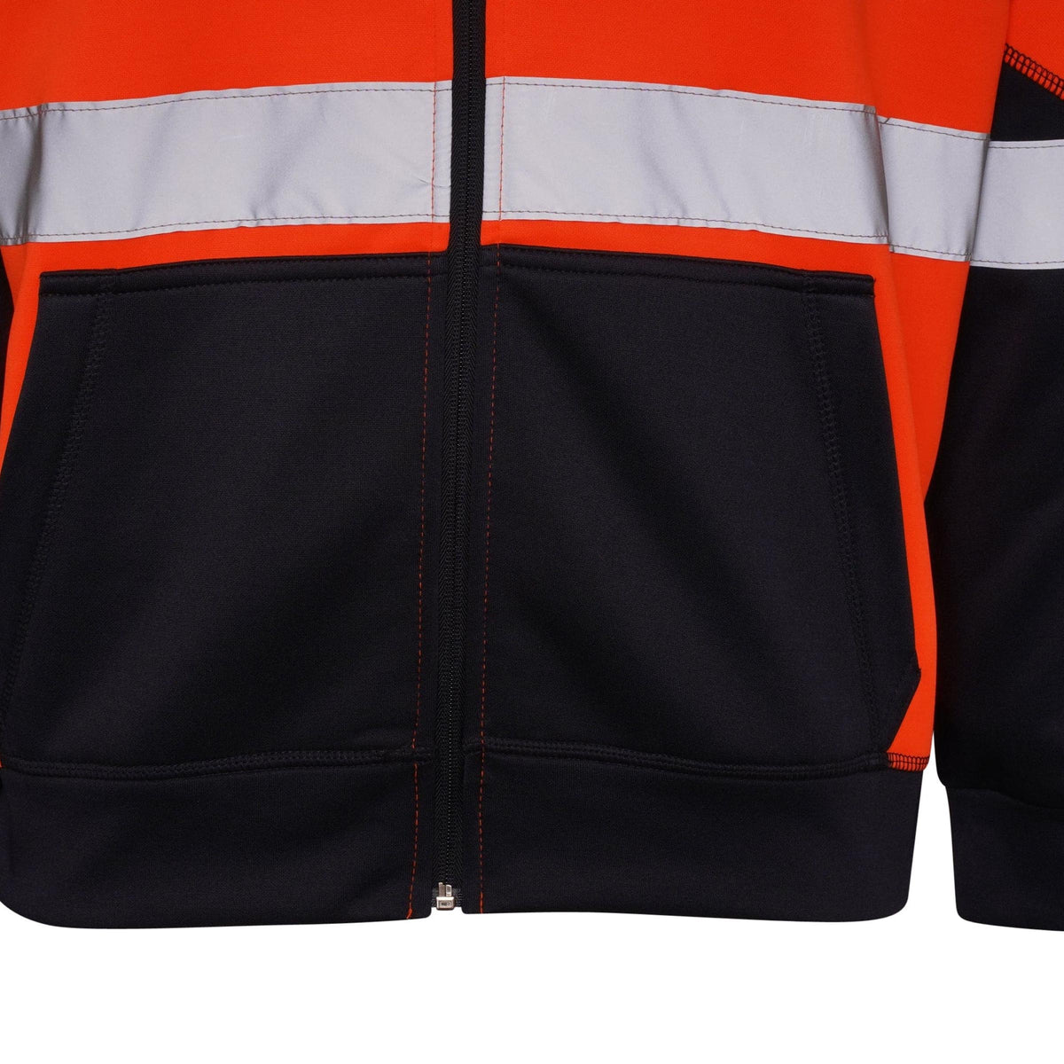 Mens AV036 Hi Vis Workwear Zip Hoodie