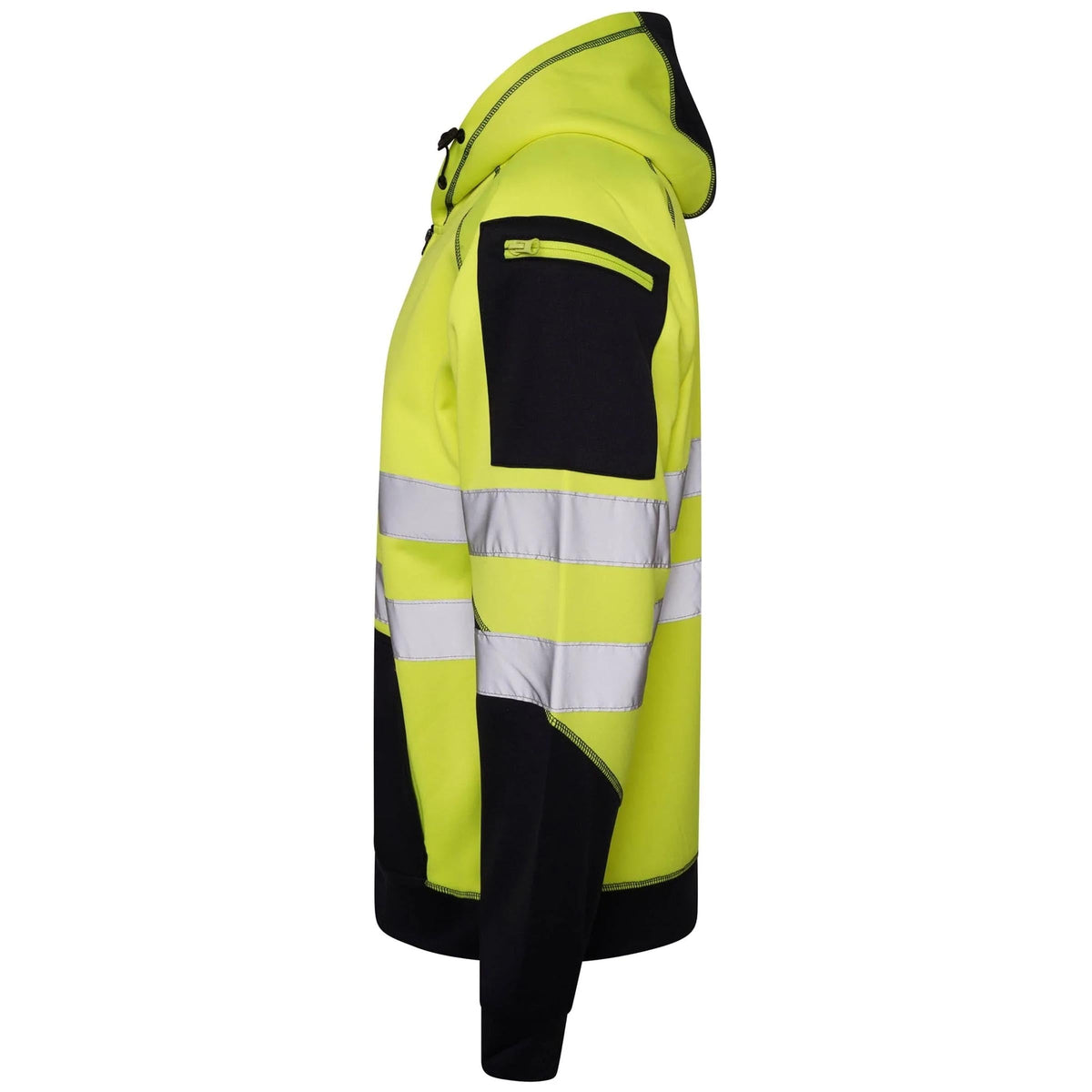 Mens AV036 Hi Vis Workwear Zip Hoodie
