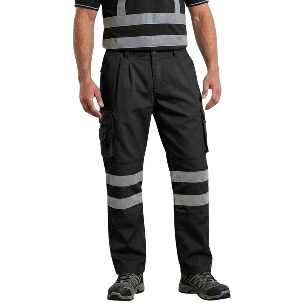 Mens Hi Vis Polycotton Safety Work Trousers