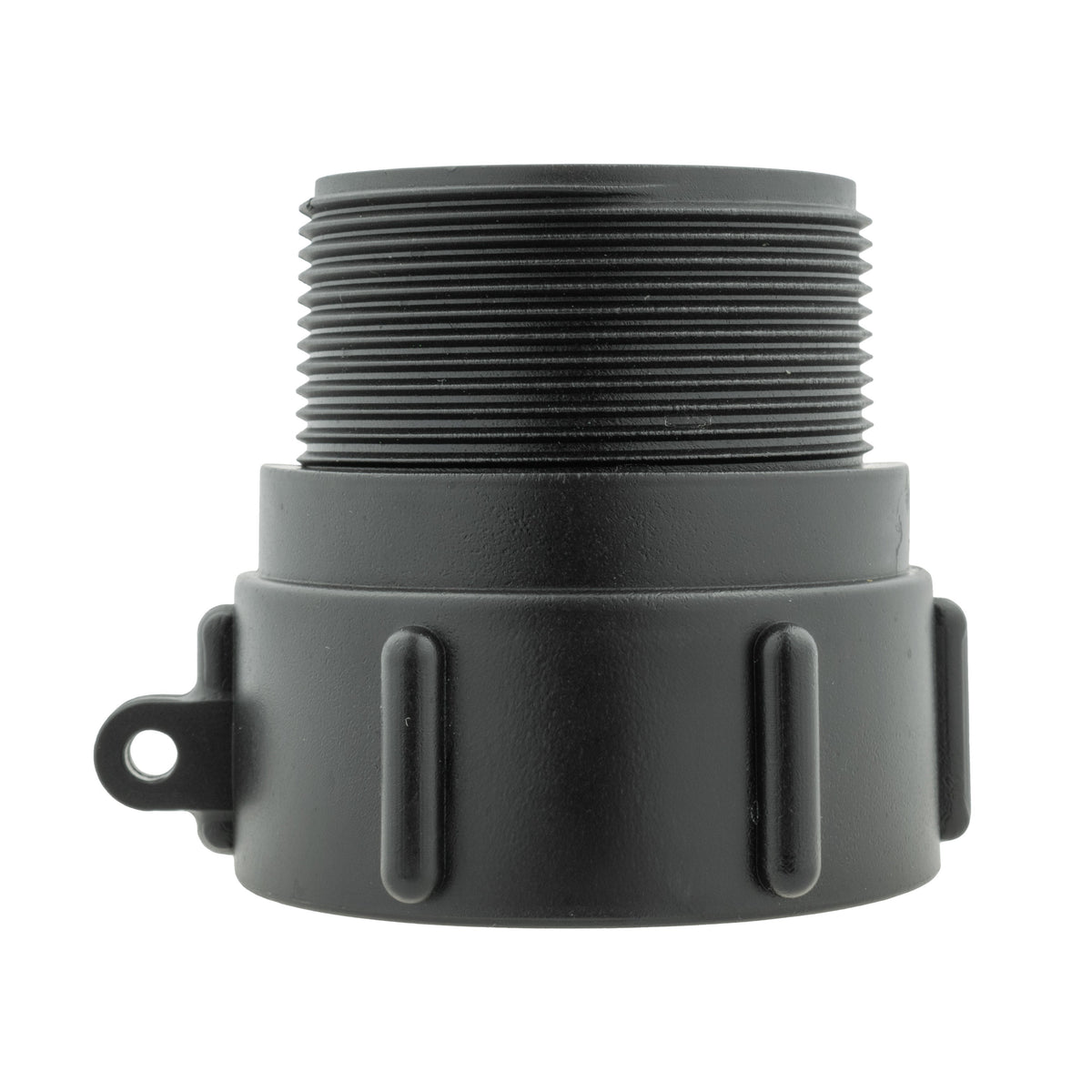 IBC 2” S60X6 Cap with Large Plastic Valve, 2” BSP Elbow and 50mm Barb Straight