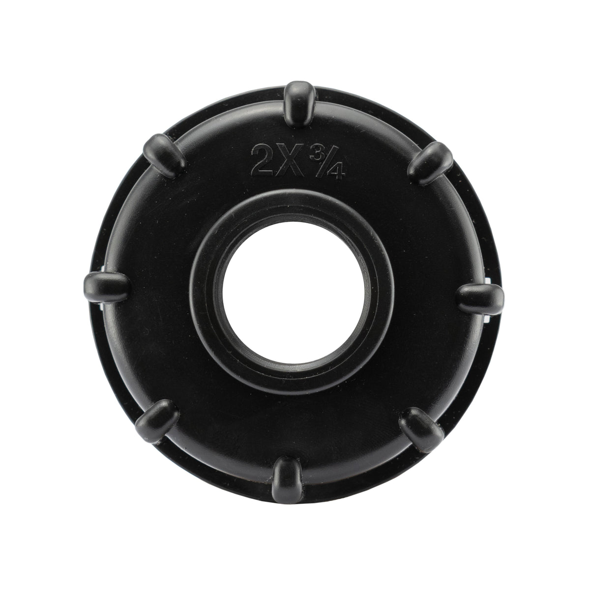 IBC 2” S60X6 Cap with Threaded Hose Fitting, Double Male and Hose Connector WL