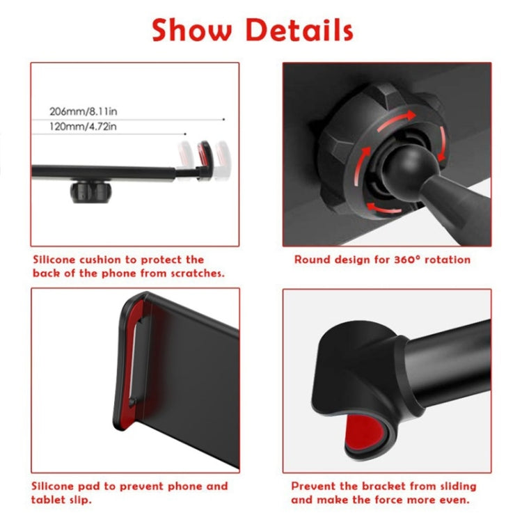 CHZ-06 Retractable Car Backrest Holder for 7-14 inch Mobile Phones / Tablets, CHZ-06
