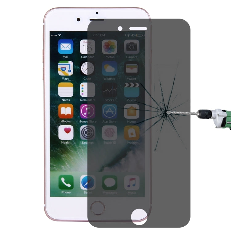 For iPhone 7 Plus/8 Plus Privacy Anti-glare Screen Protector 0.26mm 9H Surface Hardness 2.5D Explosion-proof Tempered Glass Screen Film, For 7 Plus