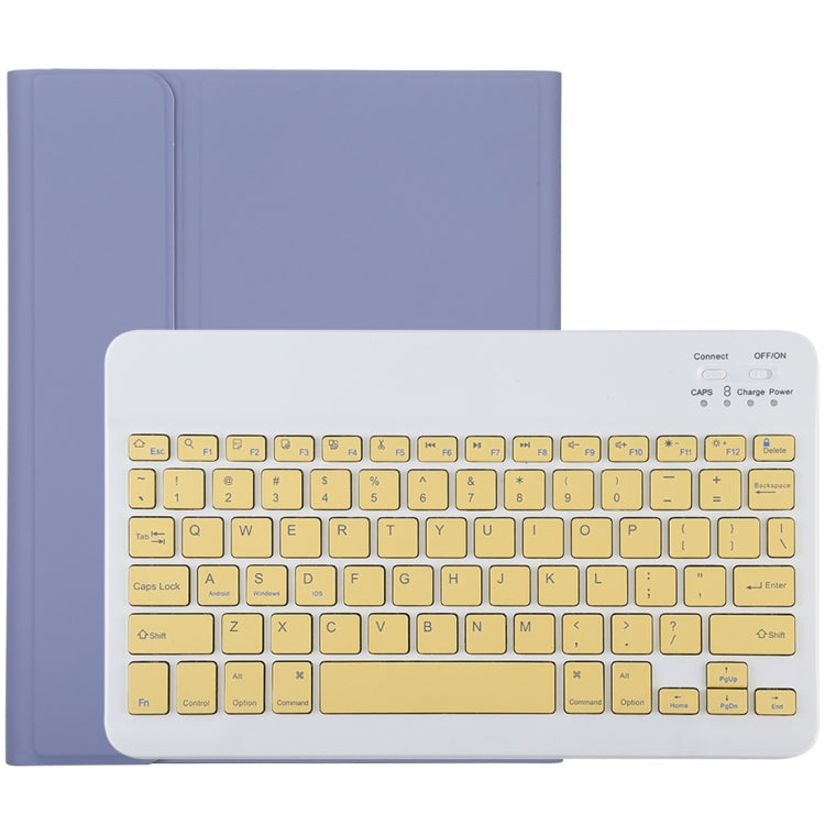 TG11B Detachable Bluetooth Yellow Keyboard + Microfiber Leather Tablet Case for iPad Pro 11 inch (2020), with Pen Slot & Holder, Yellow Keyboard
