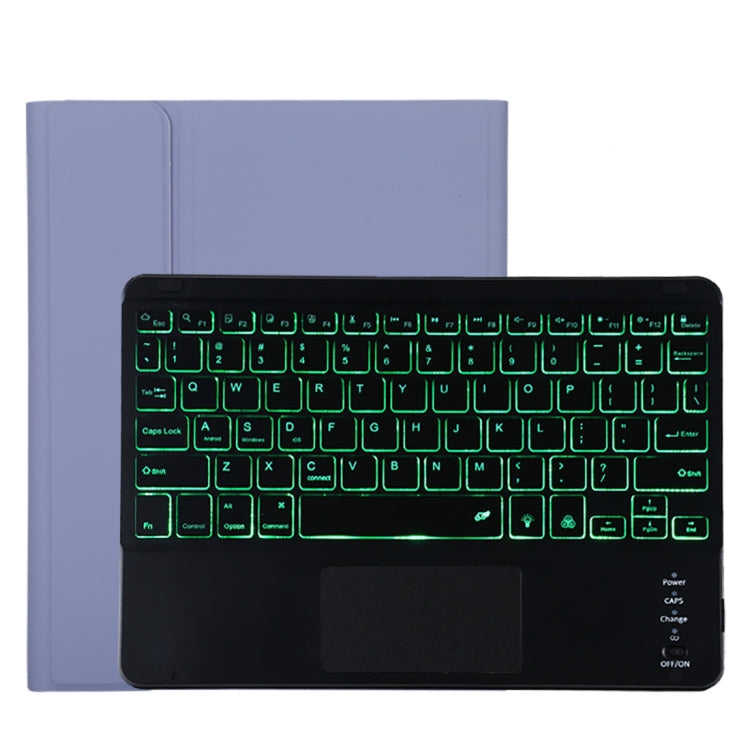 TG11BCS Detachable Bluetooth Black Keyboard Microfiber Leather Tablet Case for iPad Pro 11 inch (2020), with Backlight & Touchpad & Pen Slot & Holder, Black Keyboard