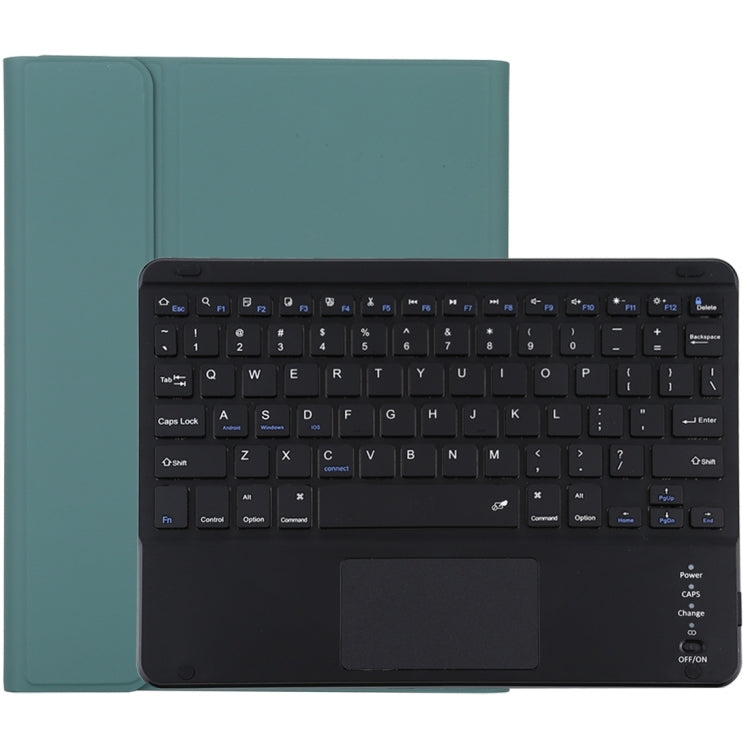 TG109BC Detachable Bluetooth Black Keyboard + Microfiber Leather Tablet Case for iPad Air 2020, with Touch Pad & Pen Slot & Holder, TG109BC