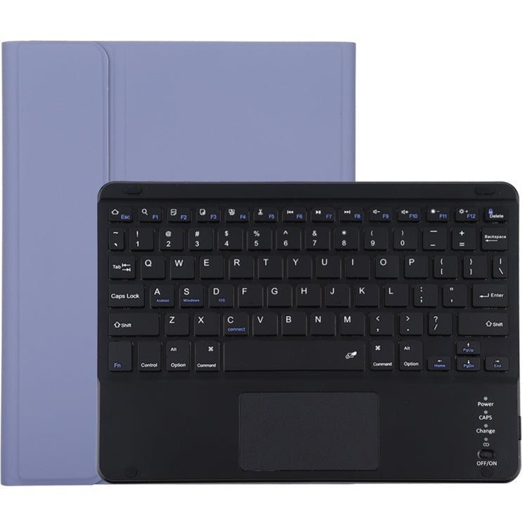 TG109BC Detachable Bluetooth Black Keyboard + Microfiber Leather Tablet Case for iPad Air 2020, with Touch Pad & Pen Slot & Holder, TG109BC