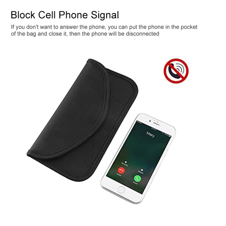 Universal Signal Blocking Oxford Cloth Phone Pouch, 20 x 10cm, For Phones Below 5.8 inch