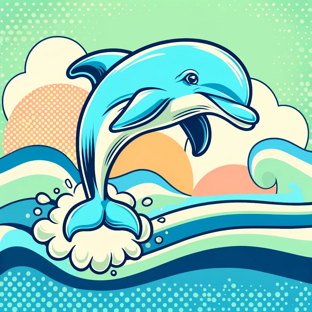 Joyful Dolphin Canvas