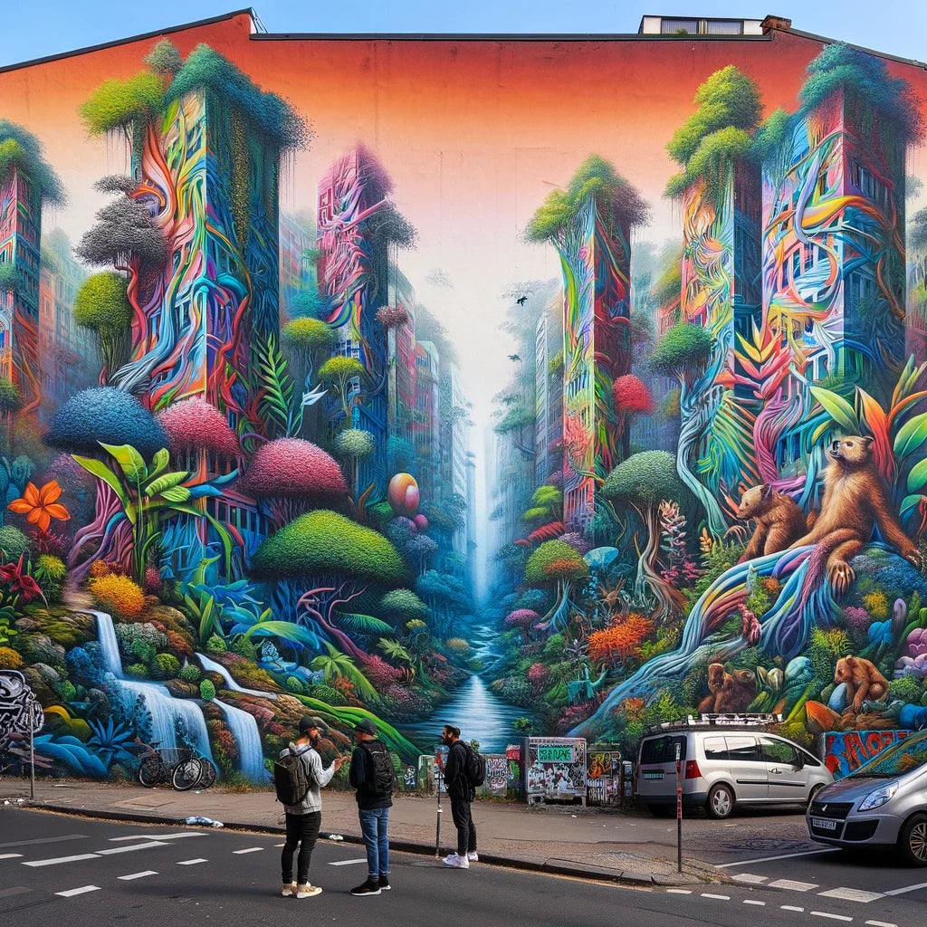 Jungle Mural Dialogue Canvas