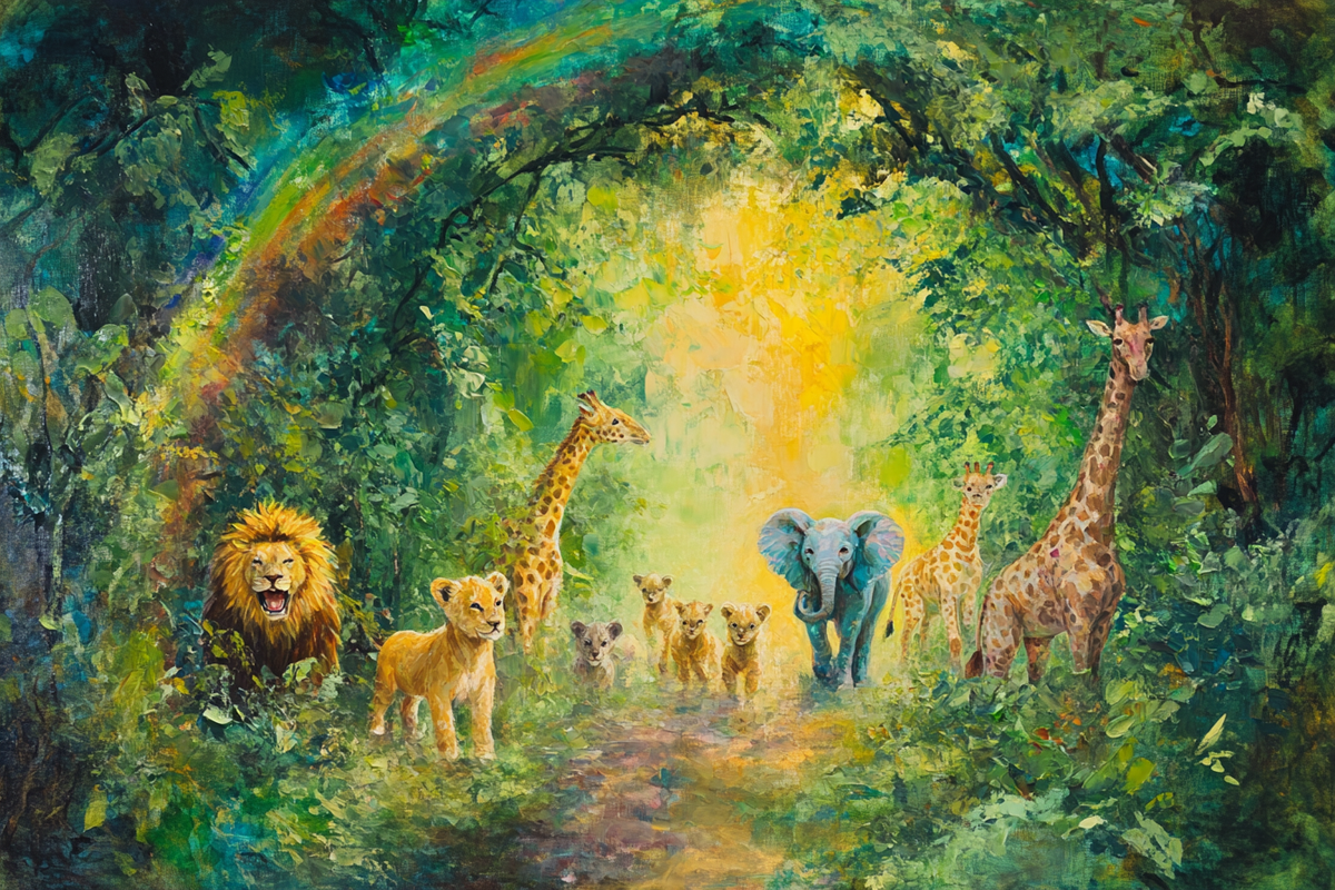 Jungle Playtime Canvas