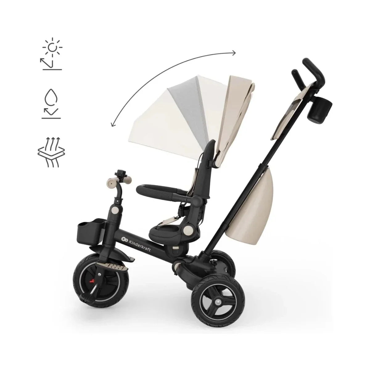 Kinderkraft Spinstep 2 Plus Tricycle - Beige