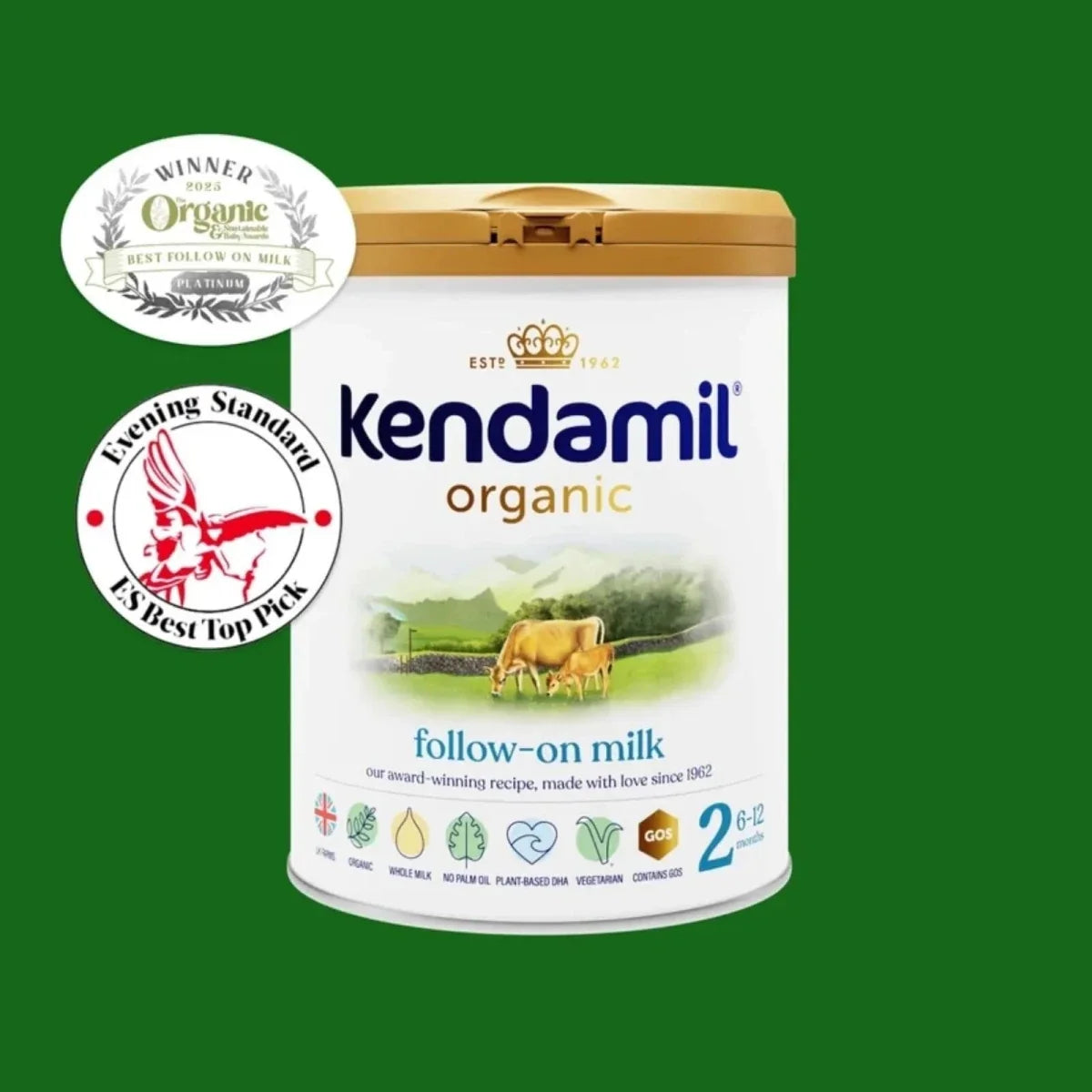 Kendamil Stage 2 Organic Follow On Milk Formula 6-12 months 800g