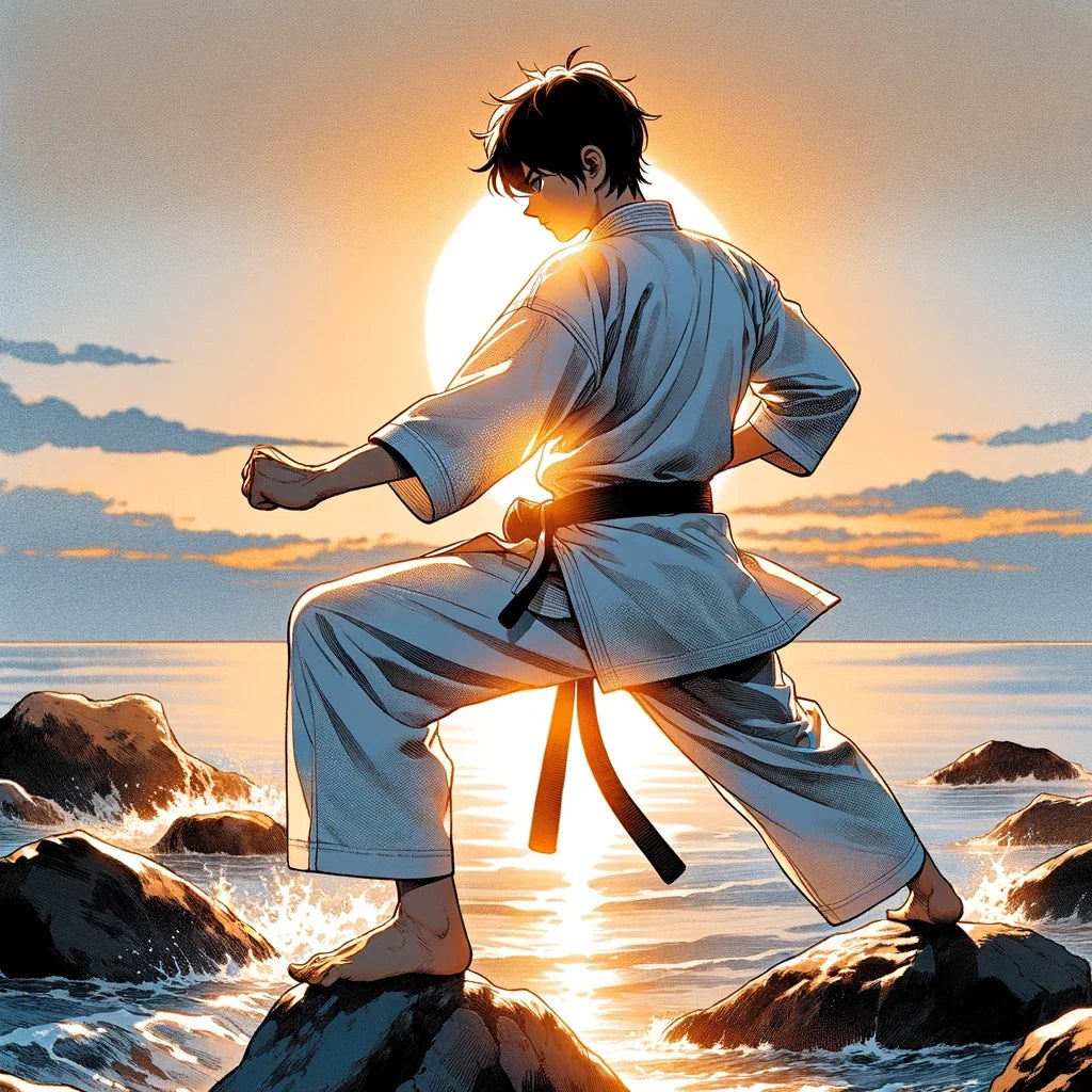 Karateka Sunrise Canvas