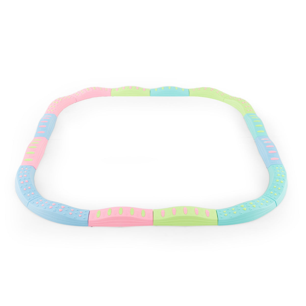 Kids Balance Beams 20 Pieces Stepping Stones with Bottom Mats-Macaron Green