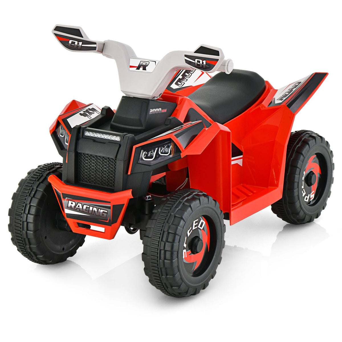 Kids Ride on ATV with Direction Control Large Seat-Blue