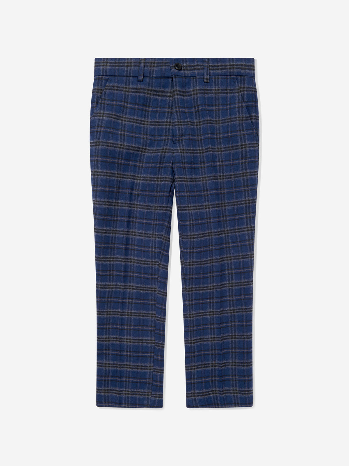 SUITLAB London Boys Checked 3 Piece Suit Set in Navy