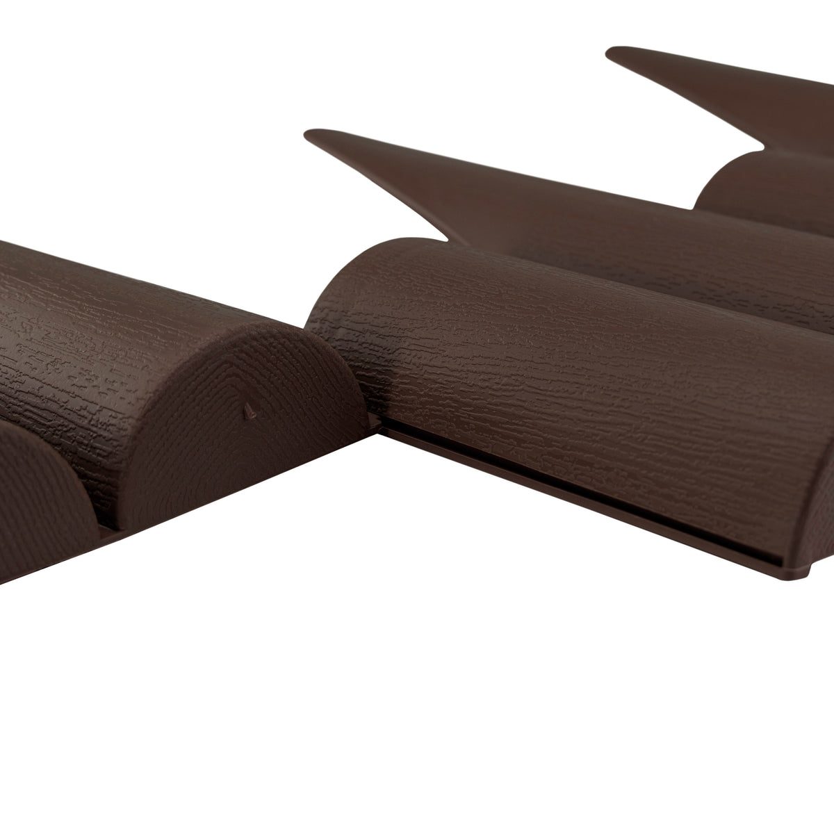 Lawn Edging, Plastic Palisade Wood Effect, 2.5m Box, Brown
