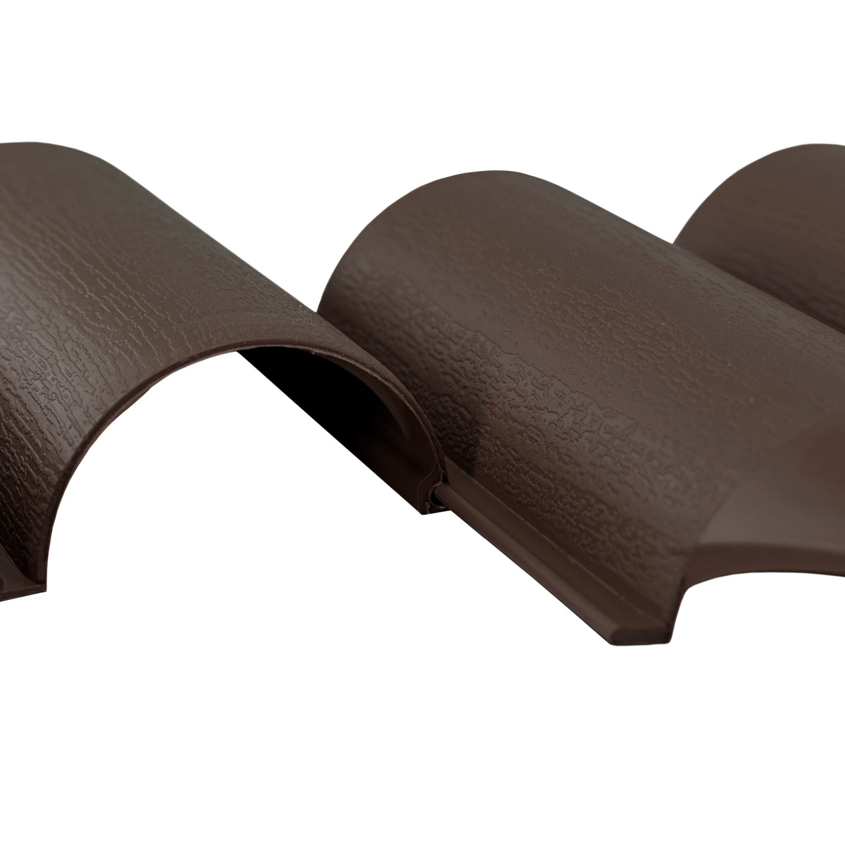 Lawn Edging, Plastic Palisade Wood Effect, 2.5m Box, Brown