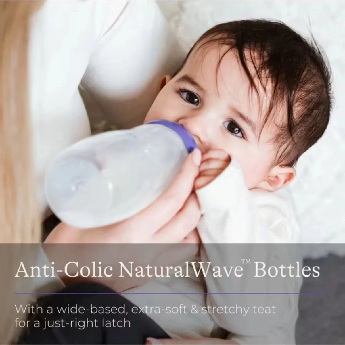 Lansinoh Feeding Bottles with NaturalWave Teat 330ml 6+ months Pack of 2