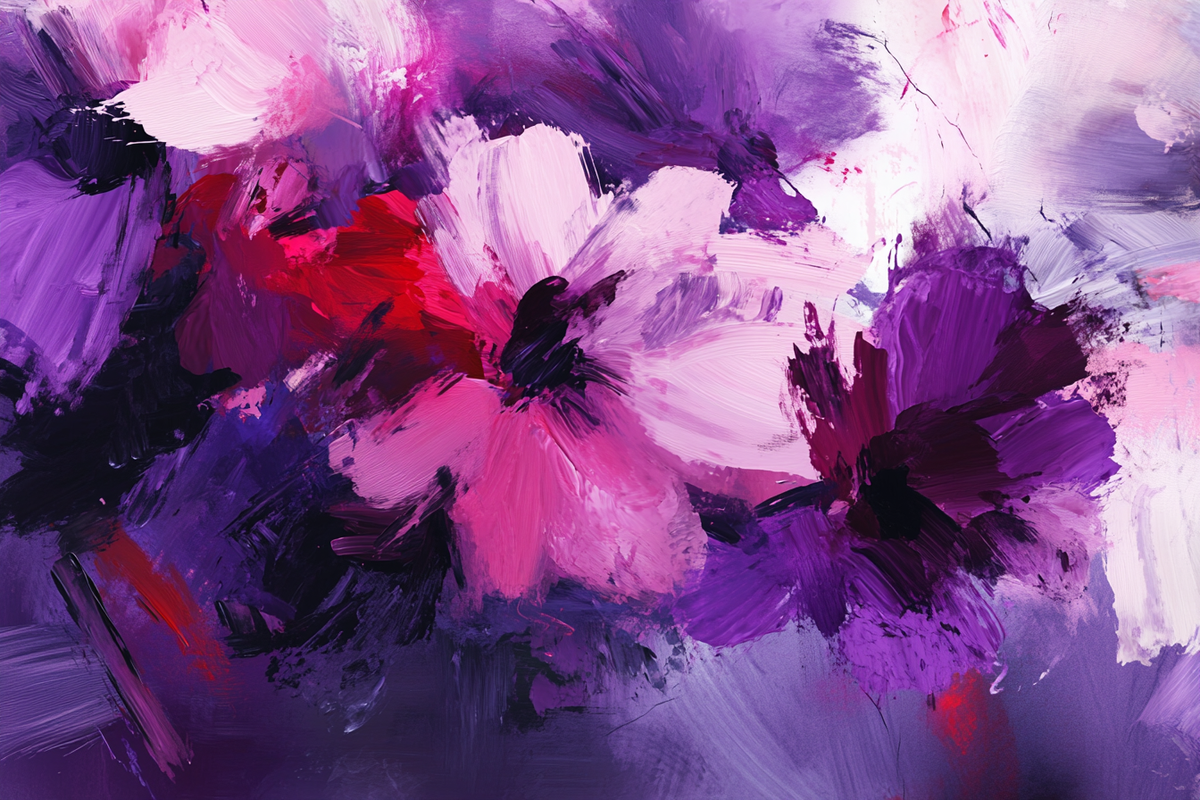 Lisianthus Spirals Canvas